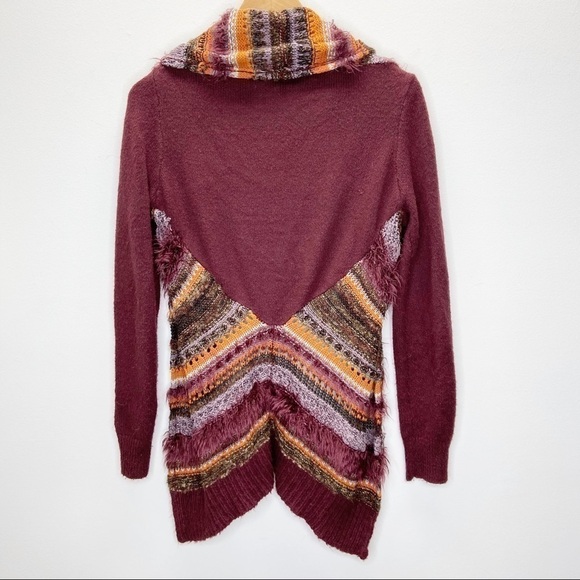 BKE Flyaway Eyelash Striped Cardigan Sweater Sz S - Picture 4 of 7